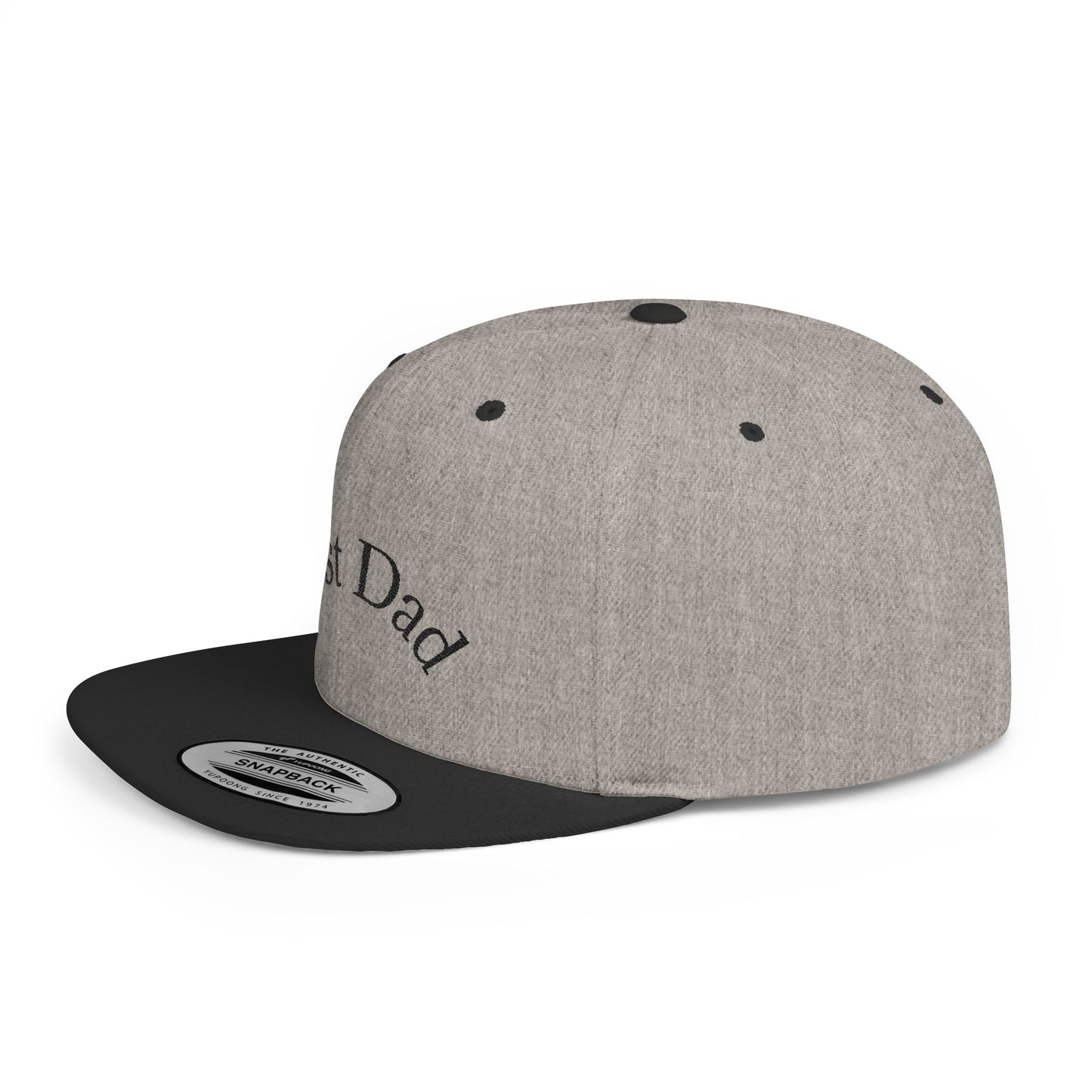Best Dad Flat Bill Snapback Hat | Father's Day Gift | Dad Cap | Stylish Snapback for Dads | Adjustable Baseball Cap