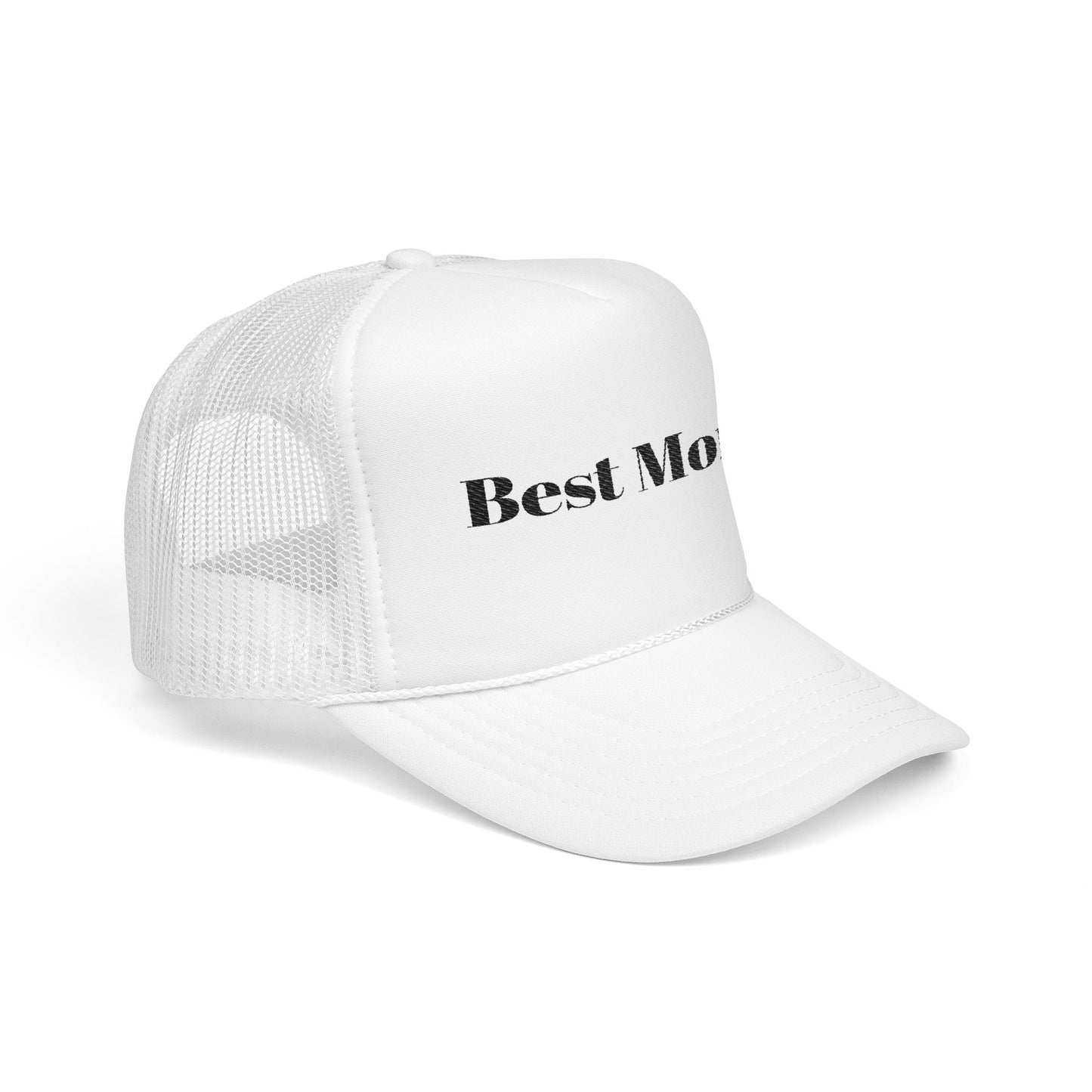 Best Mom Foam Trucker Hat | Embroidered Gift for Mother's Day, Birthday, Casual Wear, Mom's Day Out, Family Gatherings