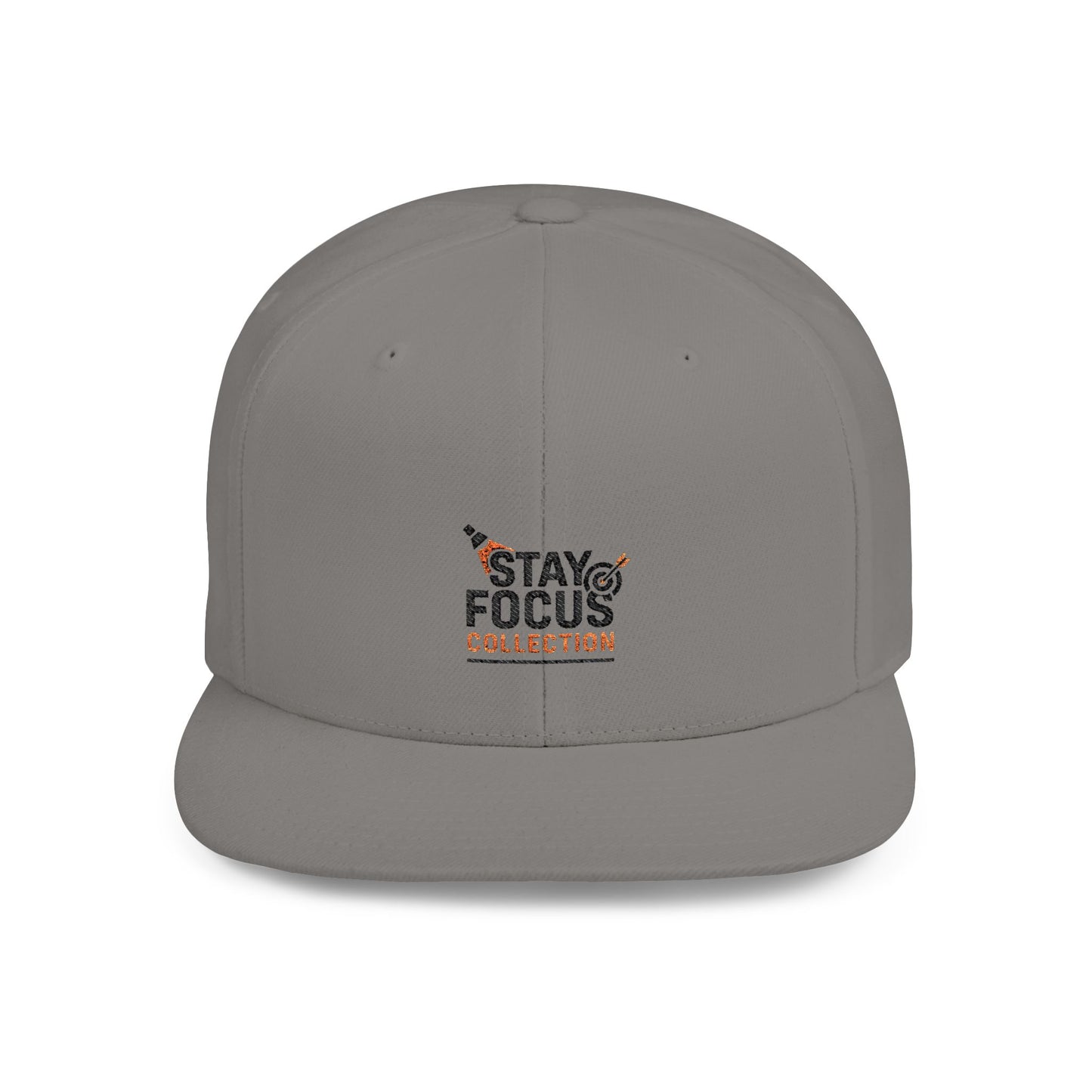 Stay Focus Snapback Hat, Adjustable Flat Bill Cap, Casual Style, Unique Gift for Him/Her, Perfect for Everyday Wear, Sports, Festivals