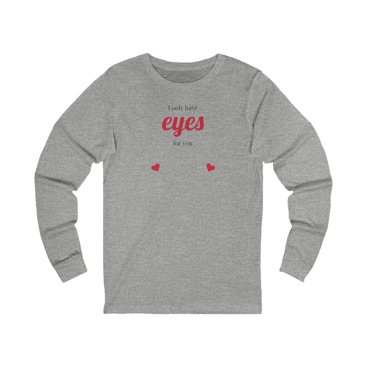 Romantic Long Sleeve Tee, Comfortable Unisex Shirt for Couples.