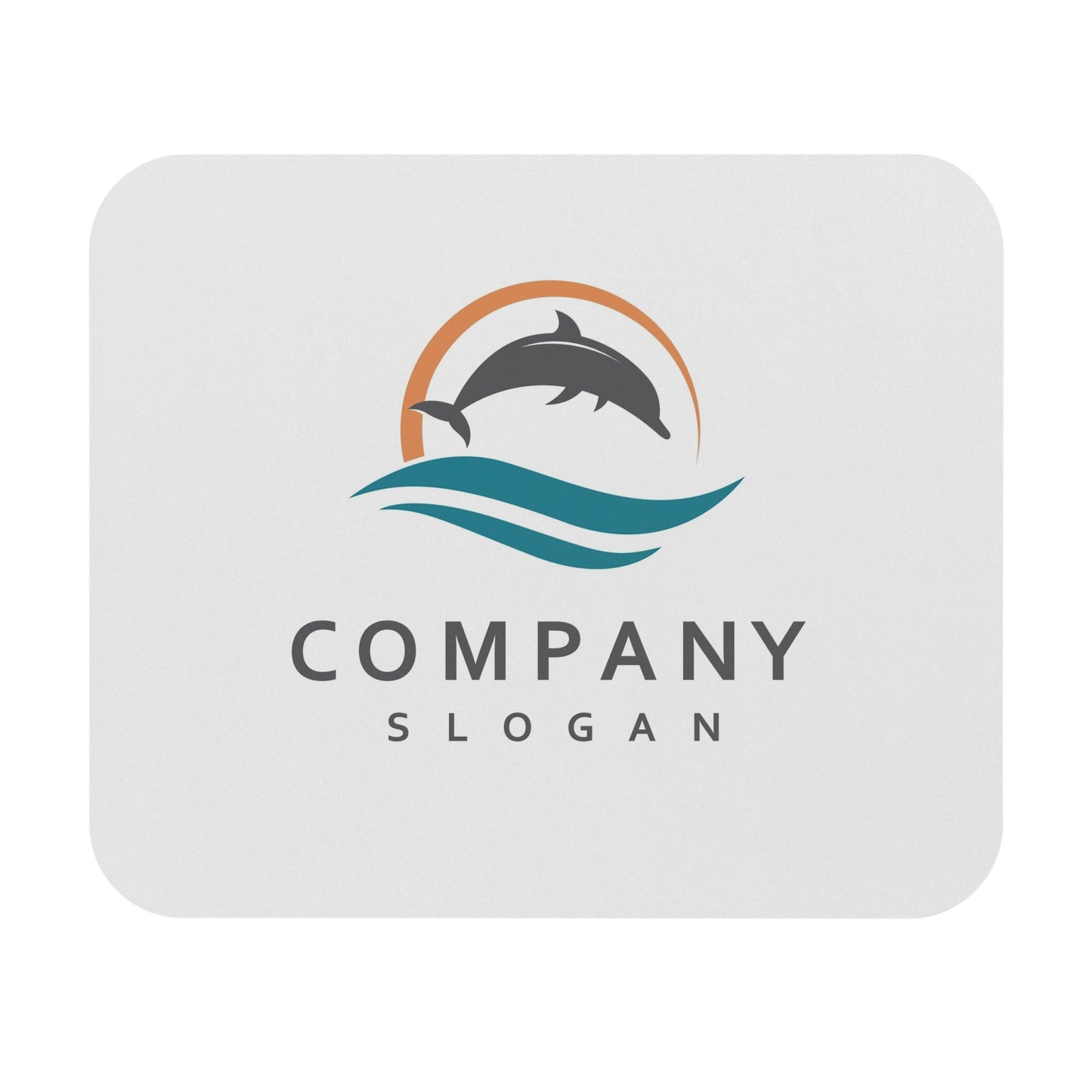 Custom Dolphin Logo Mouse Pad - Ocean Theme Desk Accessory, Gift for Office Workers, Beach Lovers, Business Promotions, Business Gifts
