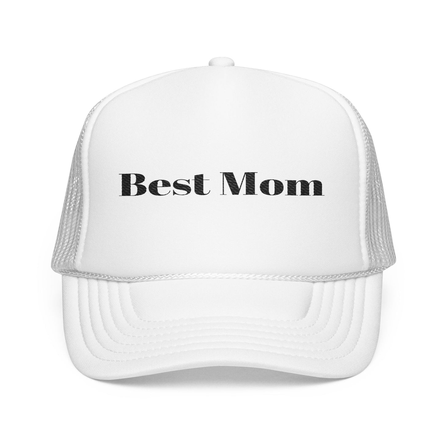 Best Mom Foam Trucker Hat | Embroidered Gift for Mother's Day, Birthday, Casual Wear, Mom's Day Out, Family Gatherings