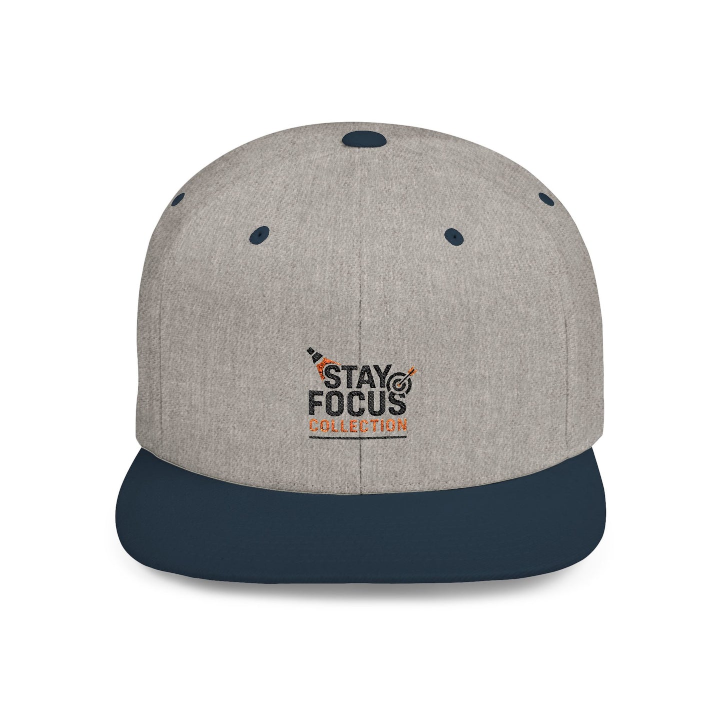 Stay Focus Snapback Hat, Adjustable Flat Bill Cap, Casual Style, Unique Gift for Him/Her, Perfect for Everyday Wear, Sports, Festivals