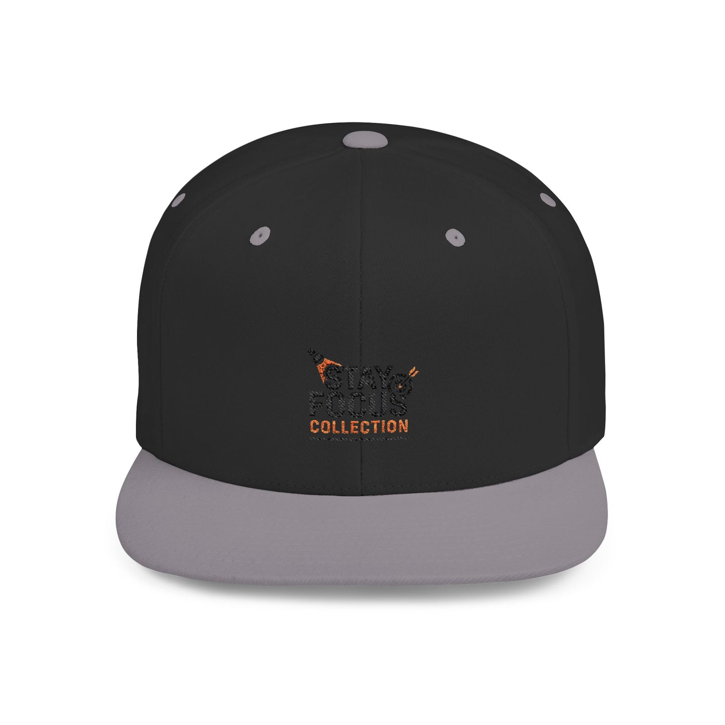 Stay Focus Snapback Hat, Adjustable Flat Bill Cap, Casual Style, Unique Gift for Him/Her, Perfect for Everyday Wear, Sports, Festivals