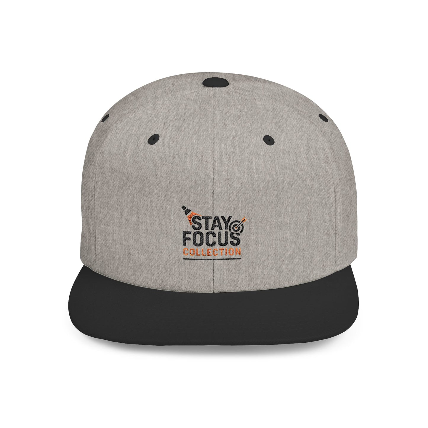 Stay Focus Snapback Hat, Adjustable Flat Bill Cap, Casual Style, Unique Gift for Him/Her, Perfect for Everyday Wear, Sports, Festivals