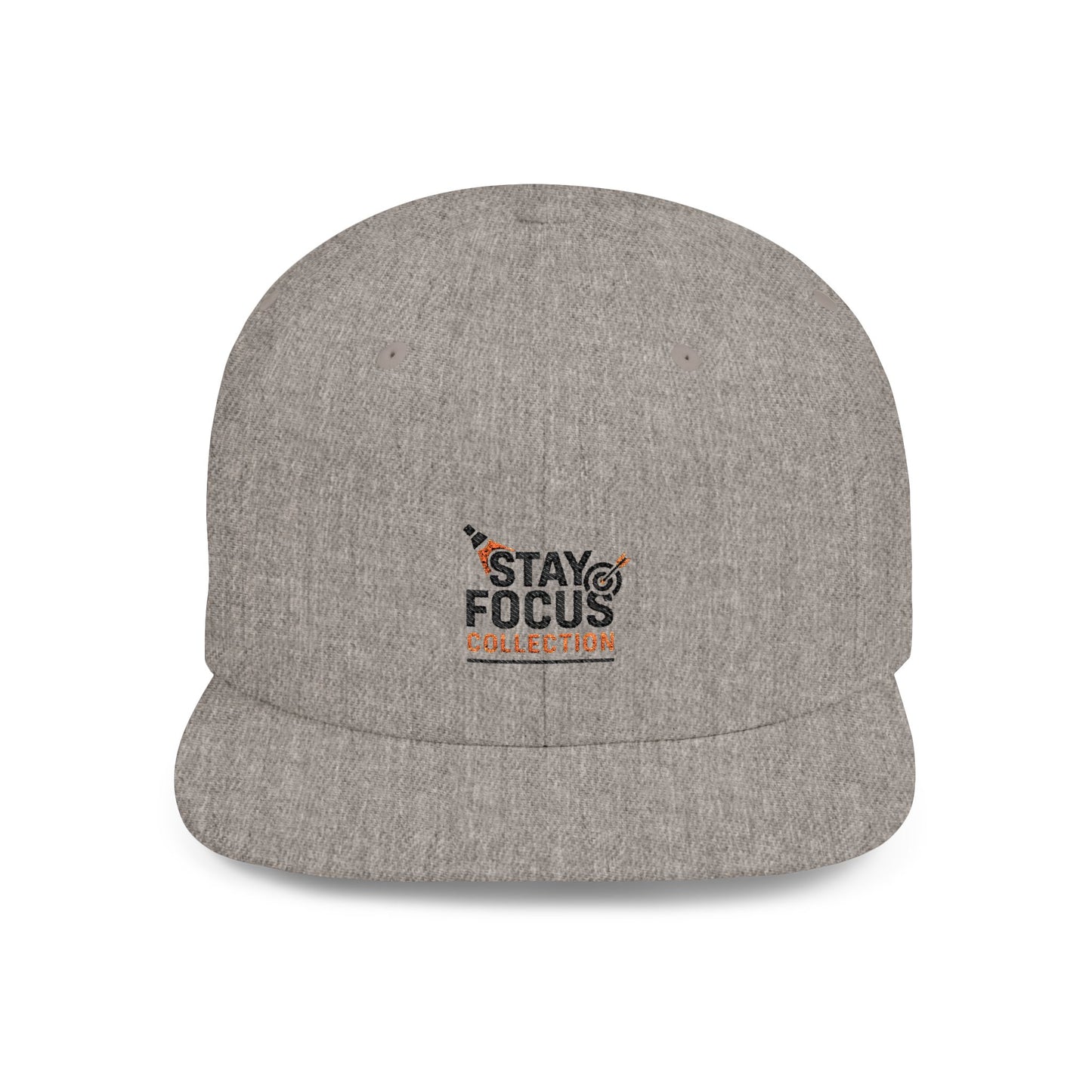 Stay Focus Snapback Hat, Adjustable Flat Bill Cap, Casual Style, Unique Gift for Him/Her, Perfect for Everyday Wear, Sports, Festivals