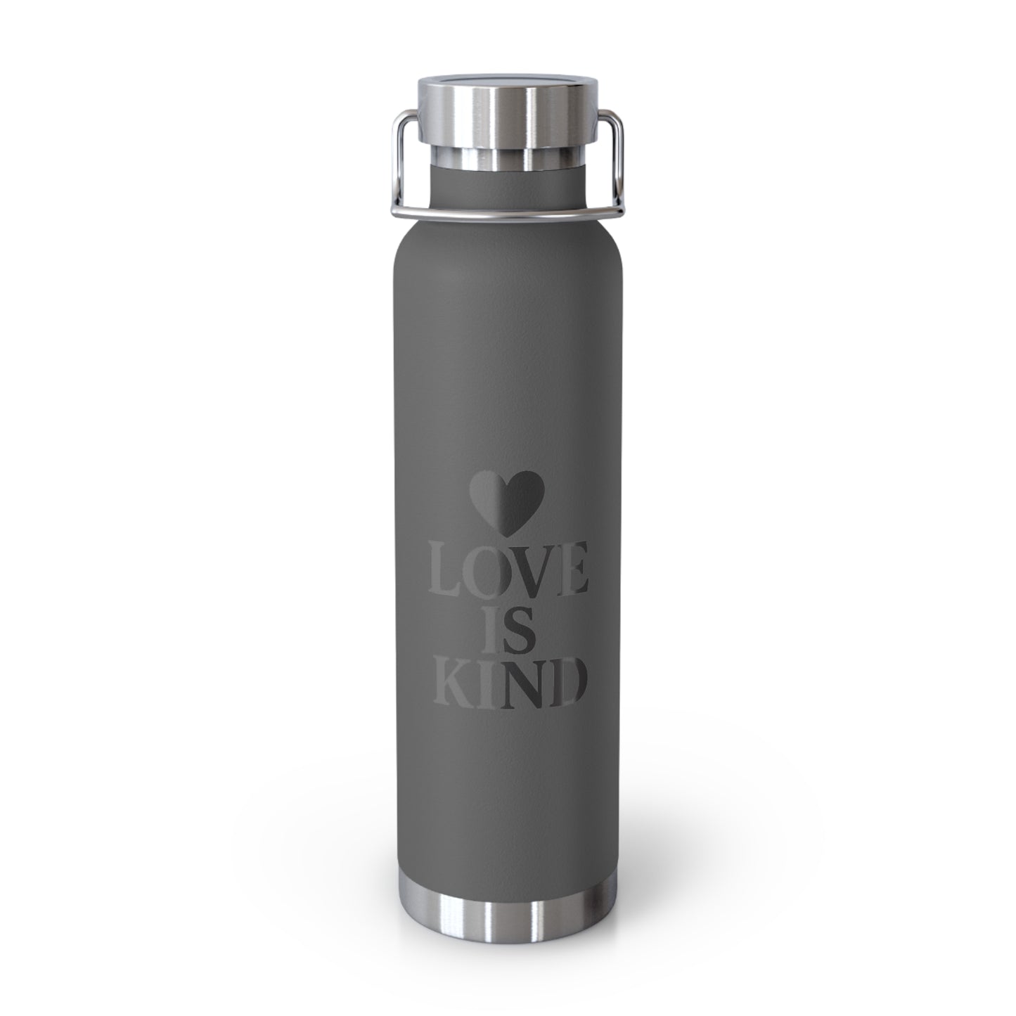 Love Is Kind Insulated Water Bottle, 22oz, Motivational Gift, Eco-Friendly Hydration, Travel Mug, Birthday Gift, Inspirational Drinkware