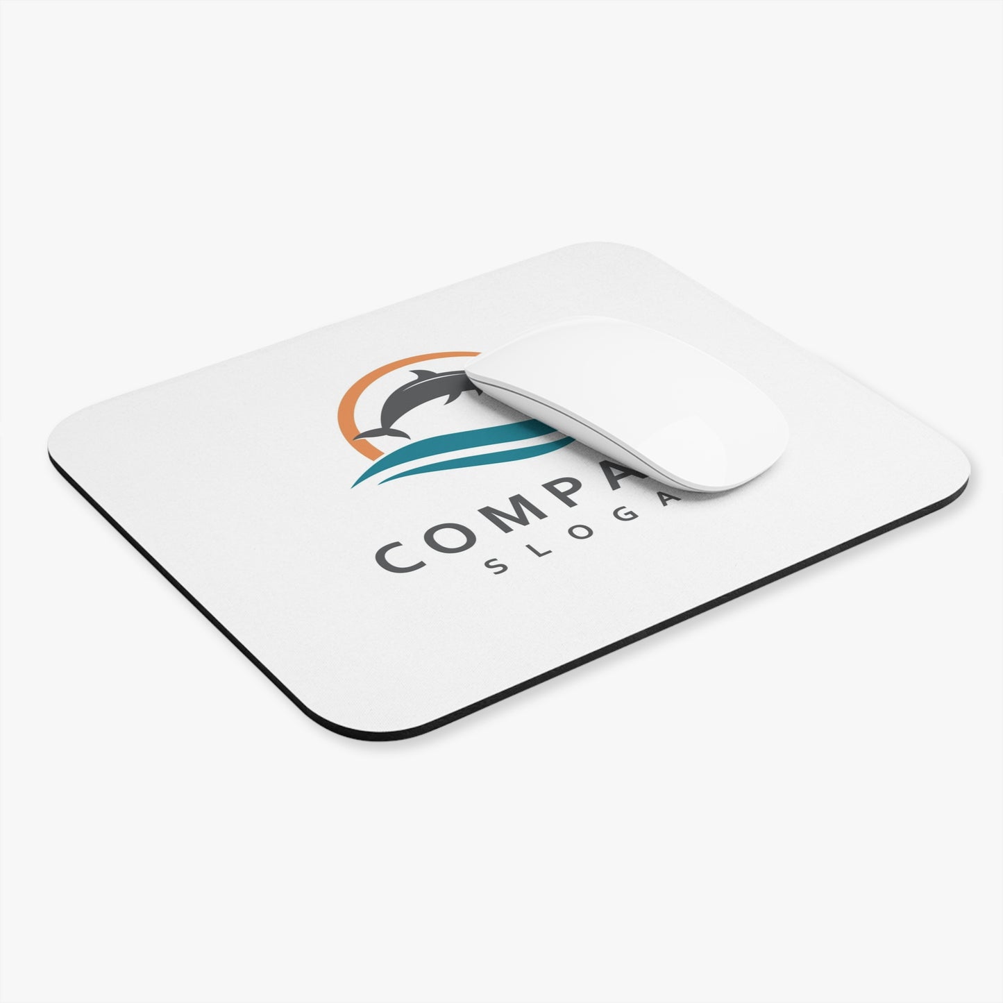 Custom Dolphin Logo Mouse Pad - Ocean Theme Desk Accessory, Gift for Office Workers, Beach Lovers, Business Promotions, Business Gifts