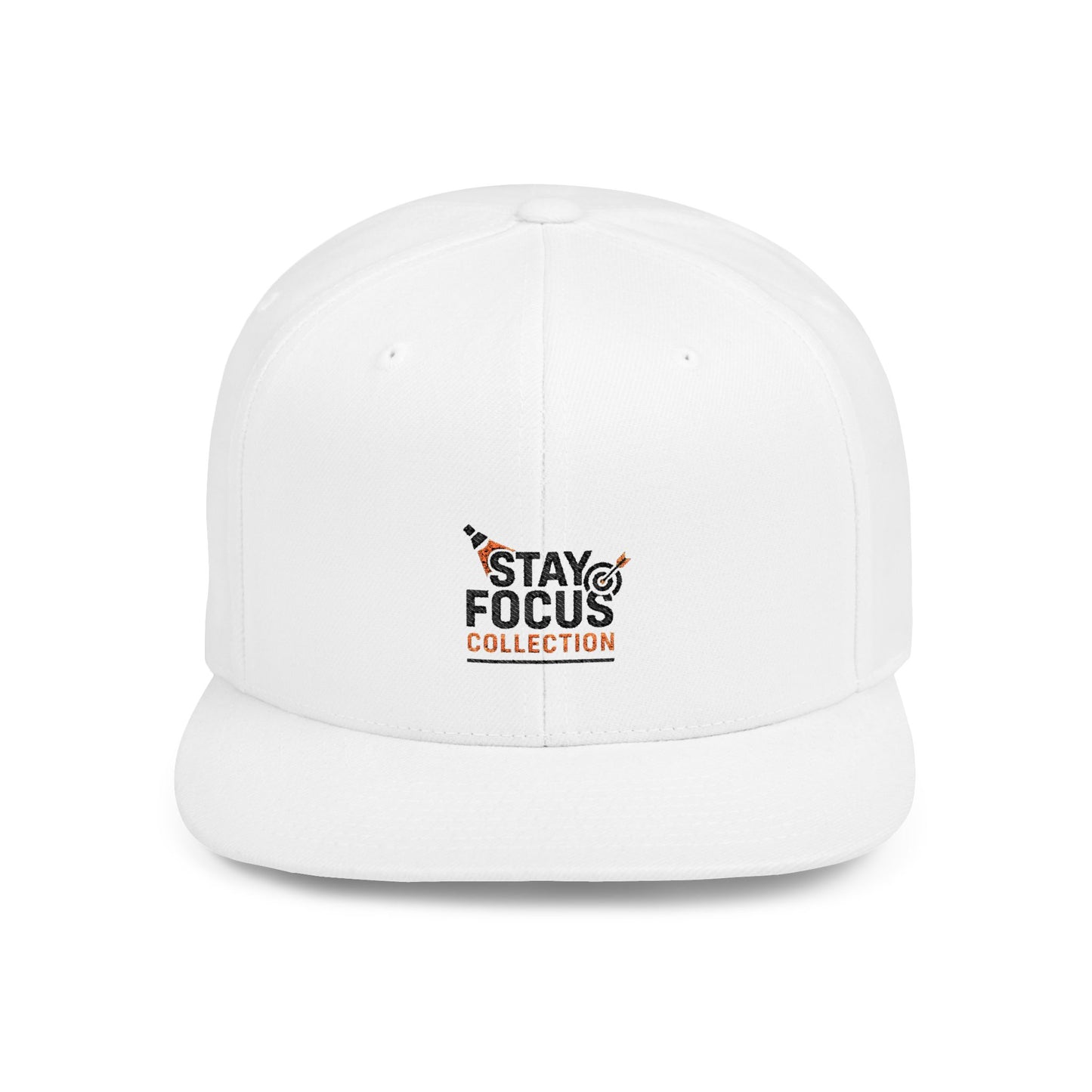 Stay Focus Snapback Hat, Adjustable Flat Bill Cap, Casual Style, Unique Gift for Him/Her, Perfect for Everyday Wear, Sports, Festivals