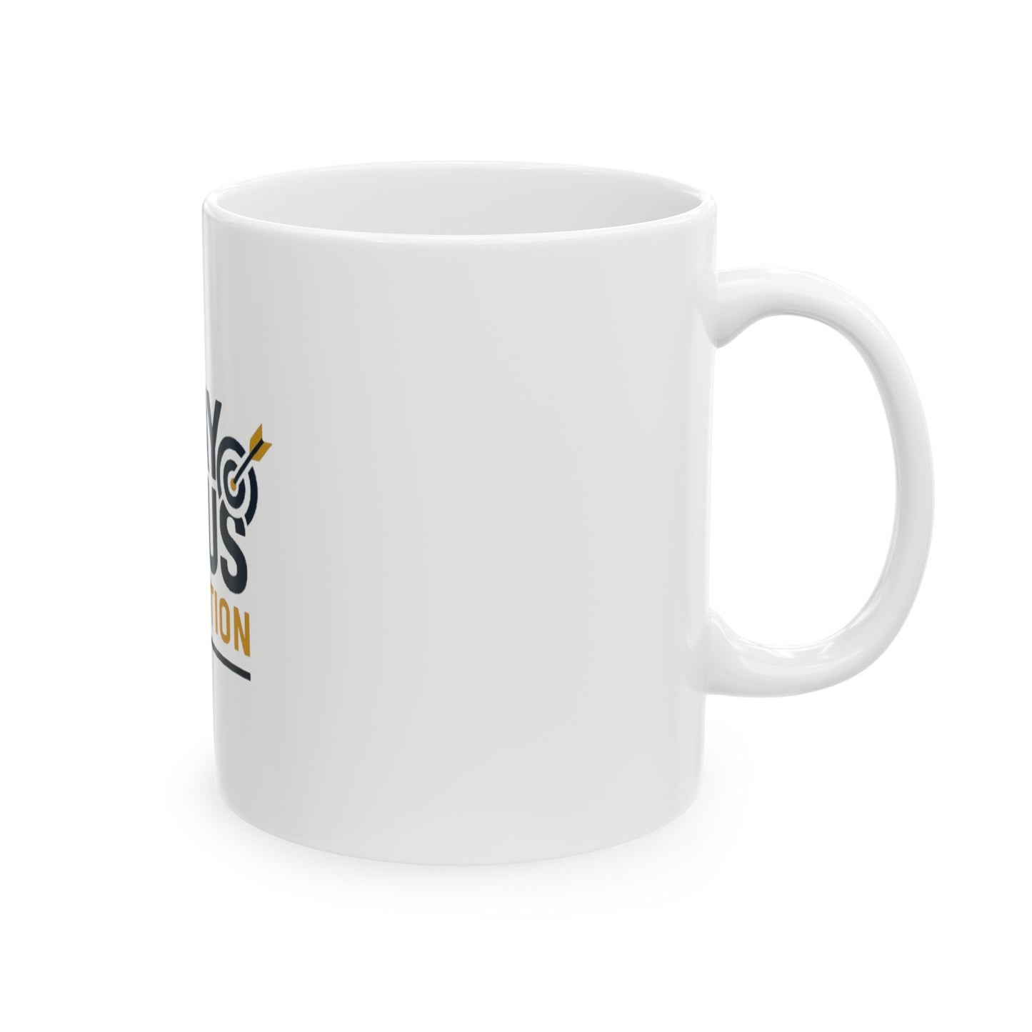 Stay Focus Ceramic Mug - Motivational Coffee Cup for Home Office, Gift for Students, Target Planner, Study Decor, 11oz & 15oz