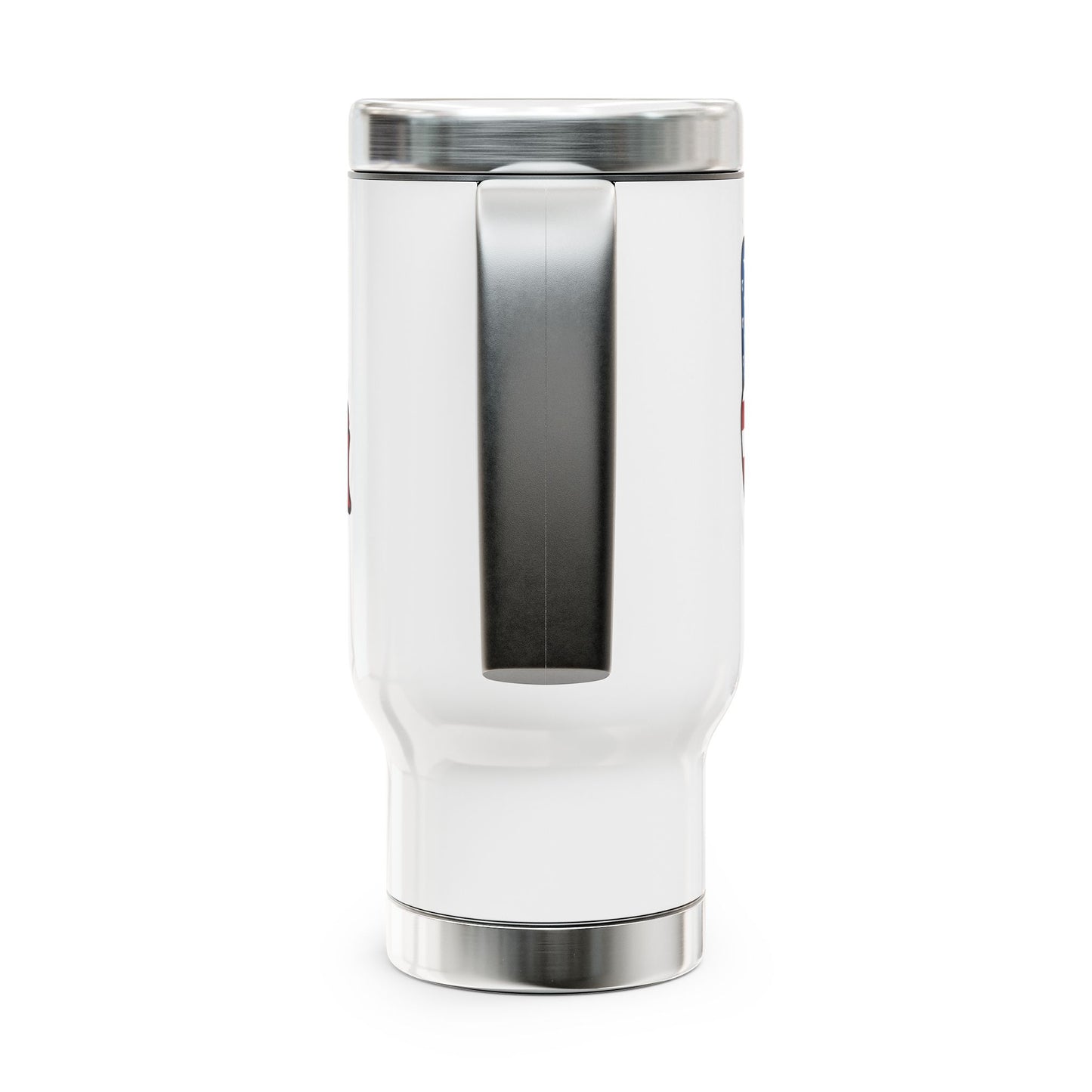 Patriotic Travel Mug, Freedom Cup, Coffee Mug with Handle, Red White and Blue Drinkware