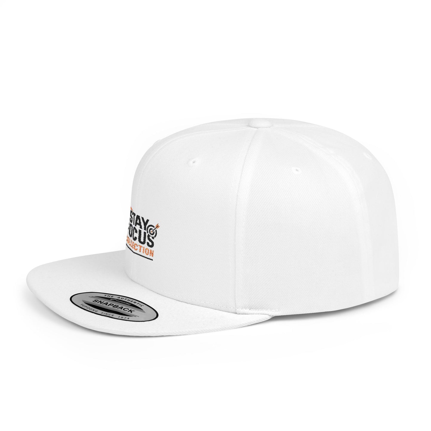 Stay Focus Snapback Hat, Adjustable Flat Bill Cap, Casual Style, Unique Gift for Him/Her, Perfect for Everyday Wear, Sports, Festivals