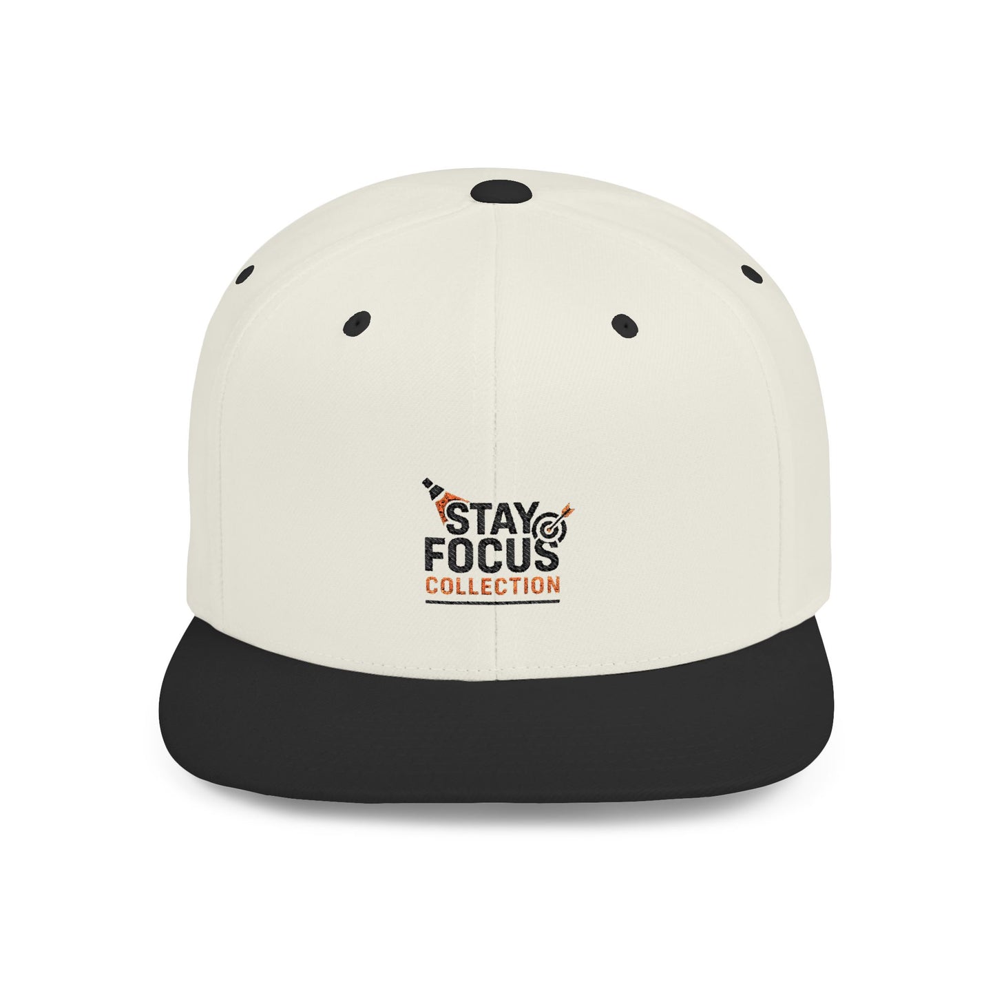 Stay Focus Snapback Hat, Adjustable Flat Bill Cap, Casual Style, Unique Gift for Him/Her, Perfect for Everyday Wear, Sports, Festivals