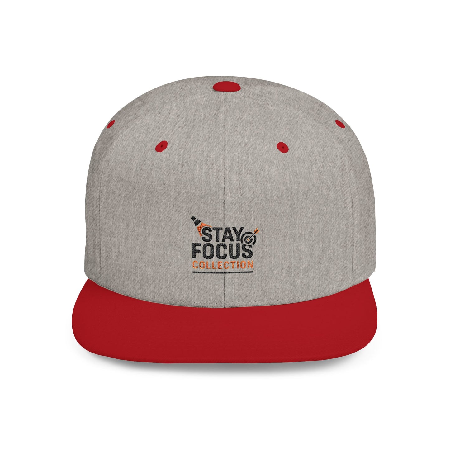 Stay Focus Snapback Hat, Adjustable Flat Bill Cap, Casual Style, Unique Gift for Him/Her, Perfect for Everyday Wear, Sports, Festivals