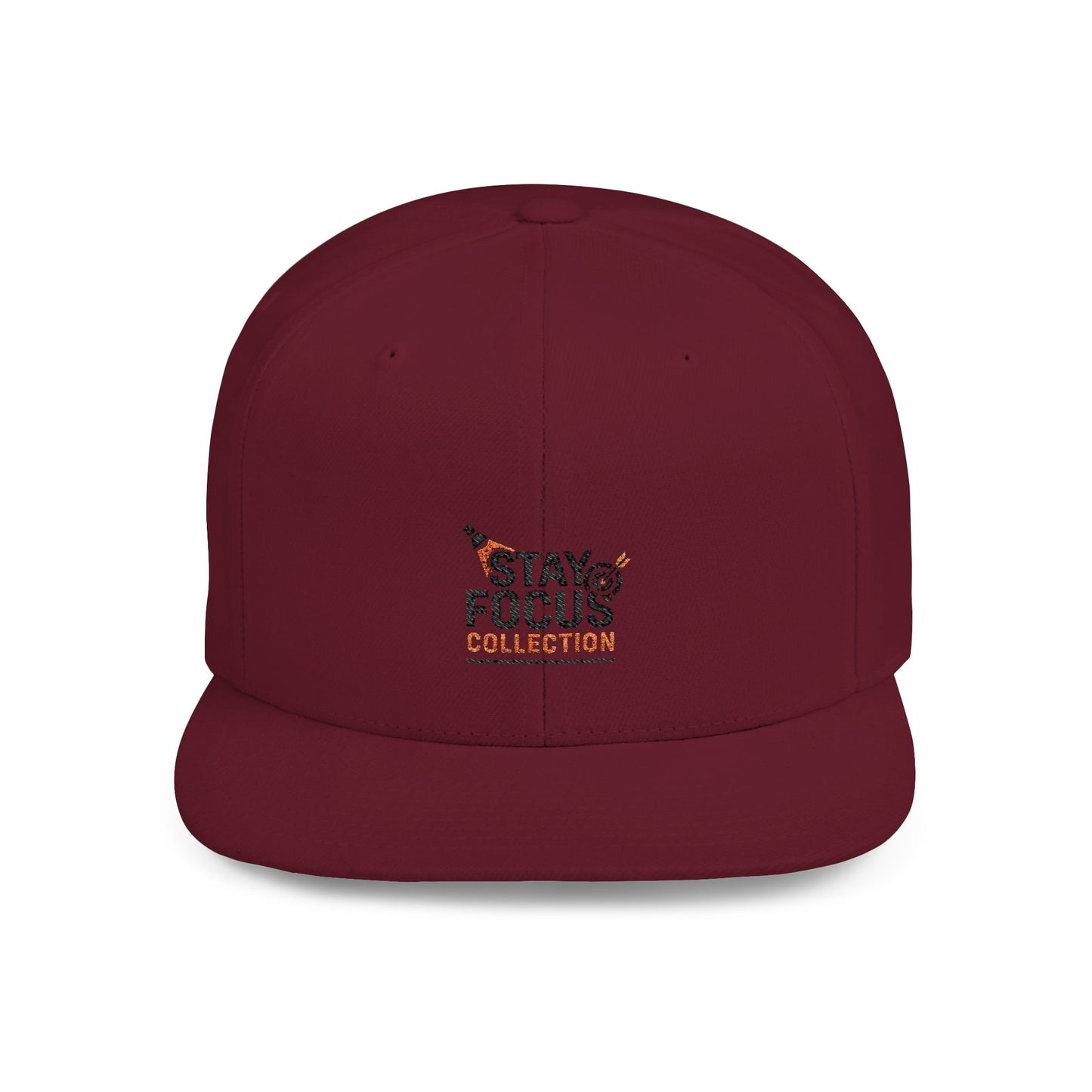 Stay Focus Snapback Hat, Adjustable Flat Bill Cap, Casual Style, Unique Gift for Him/Her, Perfect for Everyday Wear, Sports, Festivals