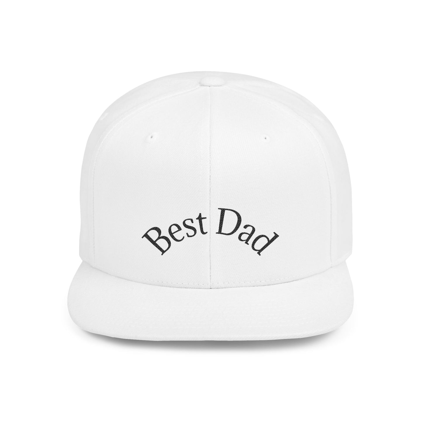 Best Dad Flat Bill Snapback Hat | Father's Day Gift | Dad Cap | Stylish Snapback for Dads | Adjustable Baseball Cap