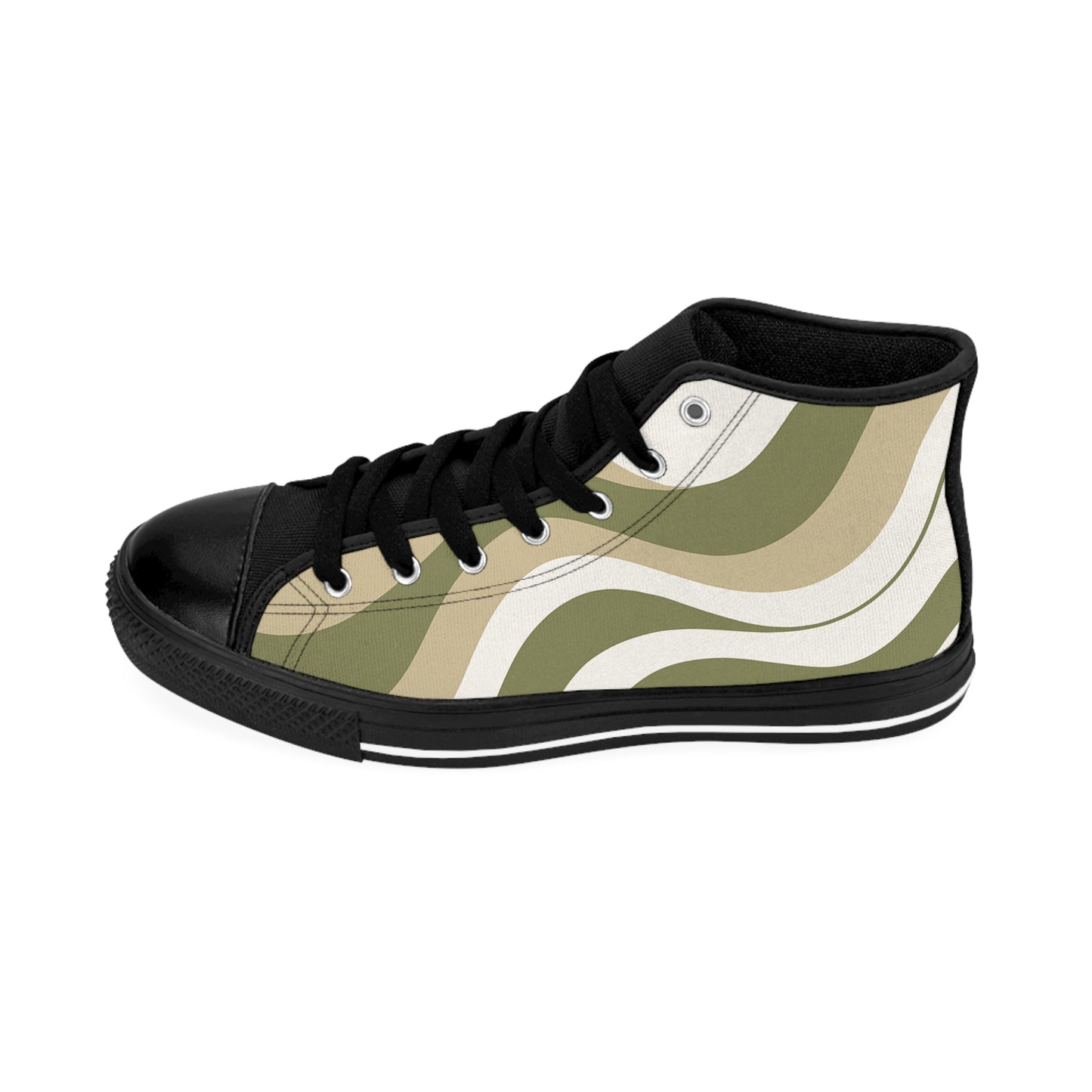 Camouflage Wave Sneakers - Stylish High-Top Casual Shoes for Men, Trendy Footwear[...]