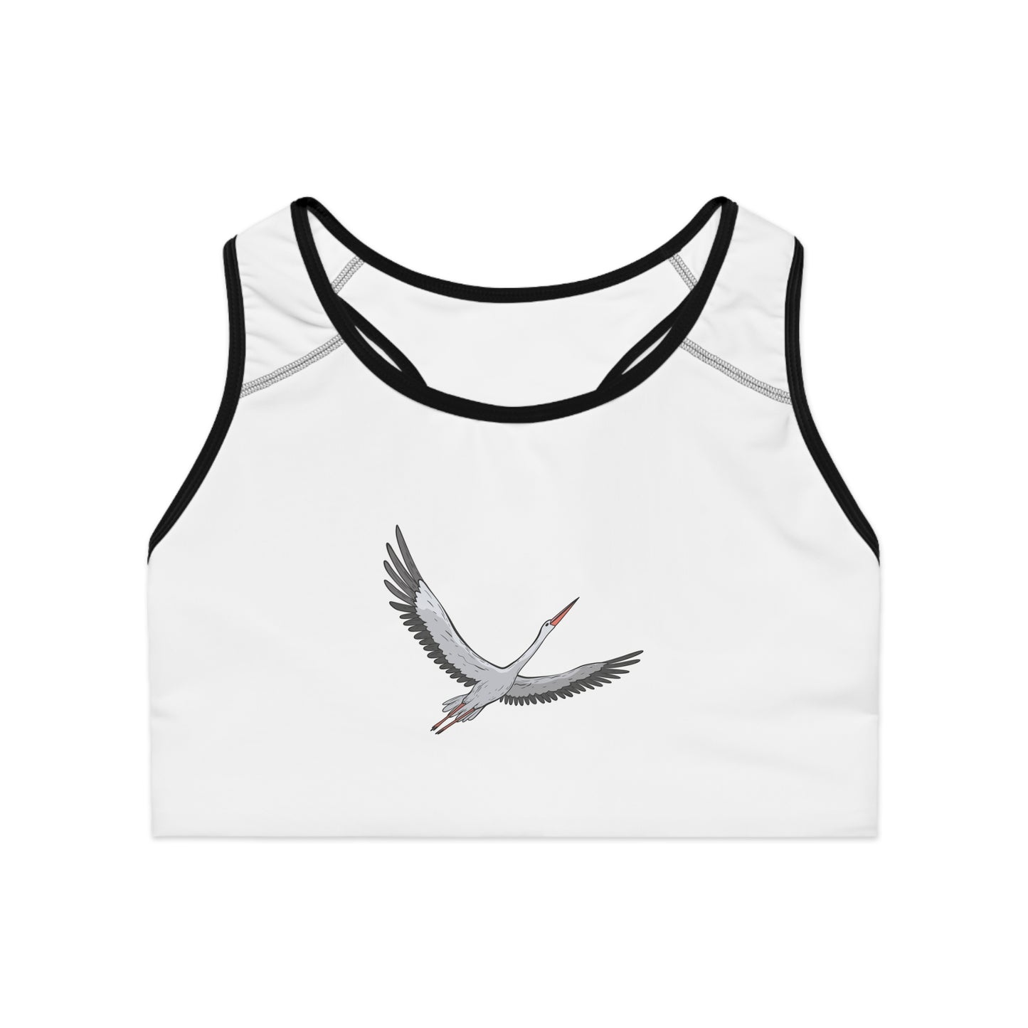 Soaring Crane Sports Bra, Yoga Top, Athletic Wear, Workout Gear, Fitness Apparel, Gift for Her