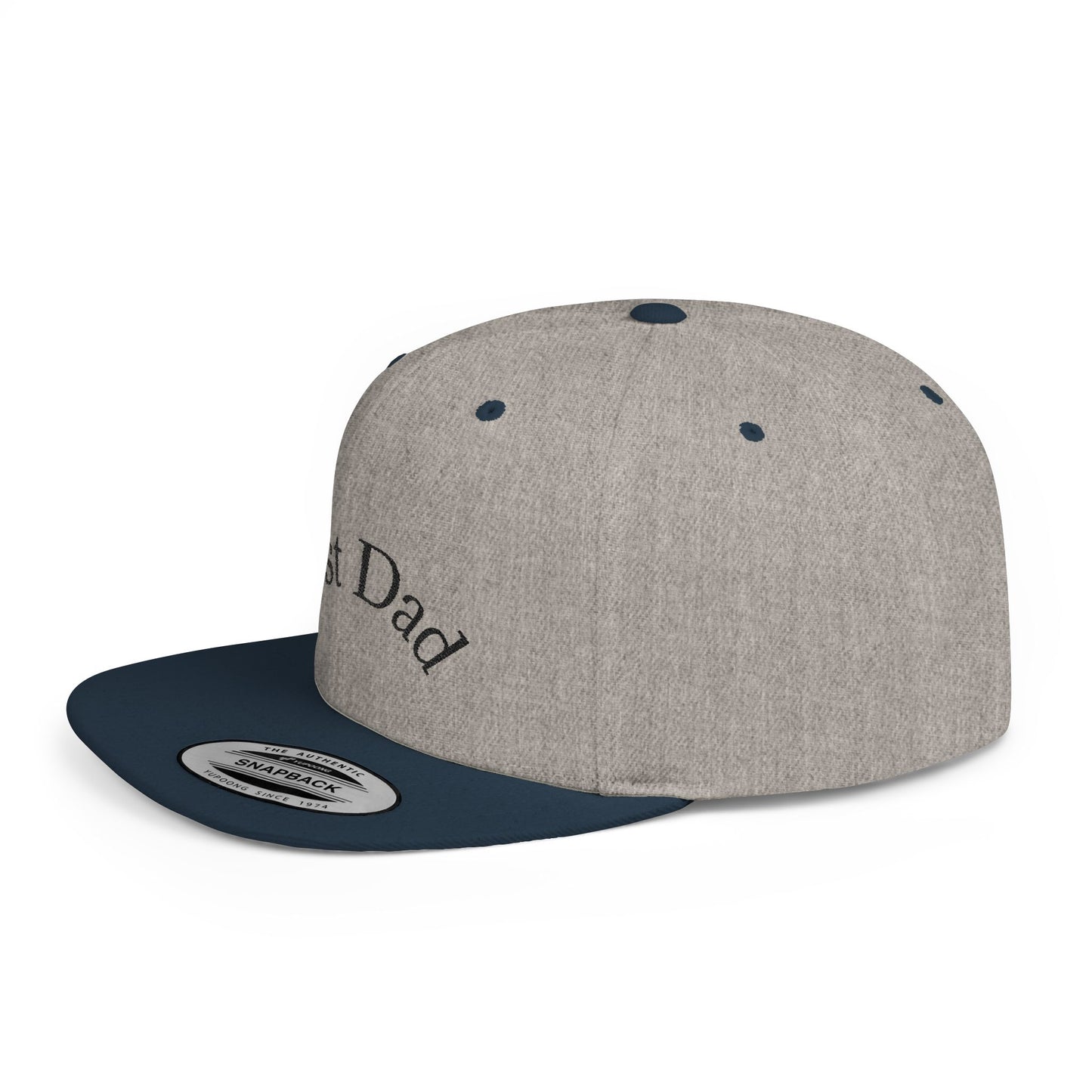Best Dad Flat Bill Snapback Hat | Father's Day Gift | Dad Cap | Stylish Snapback for Dads | Adjustable Baseball Cap