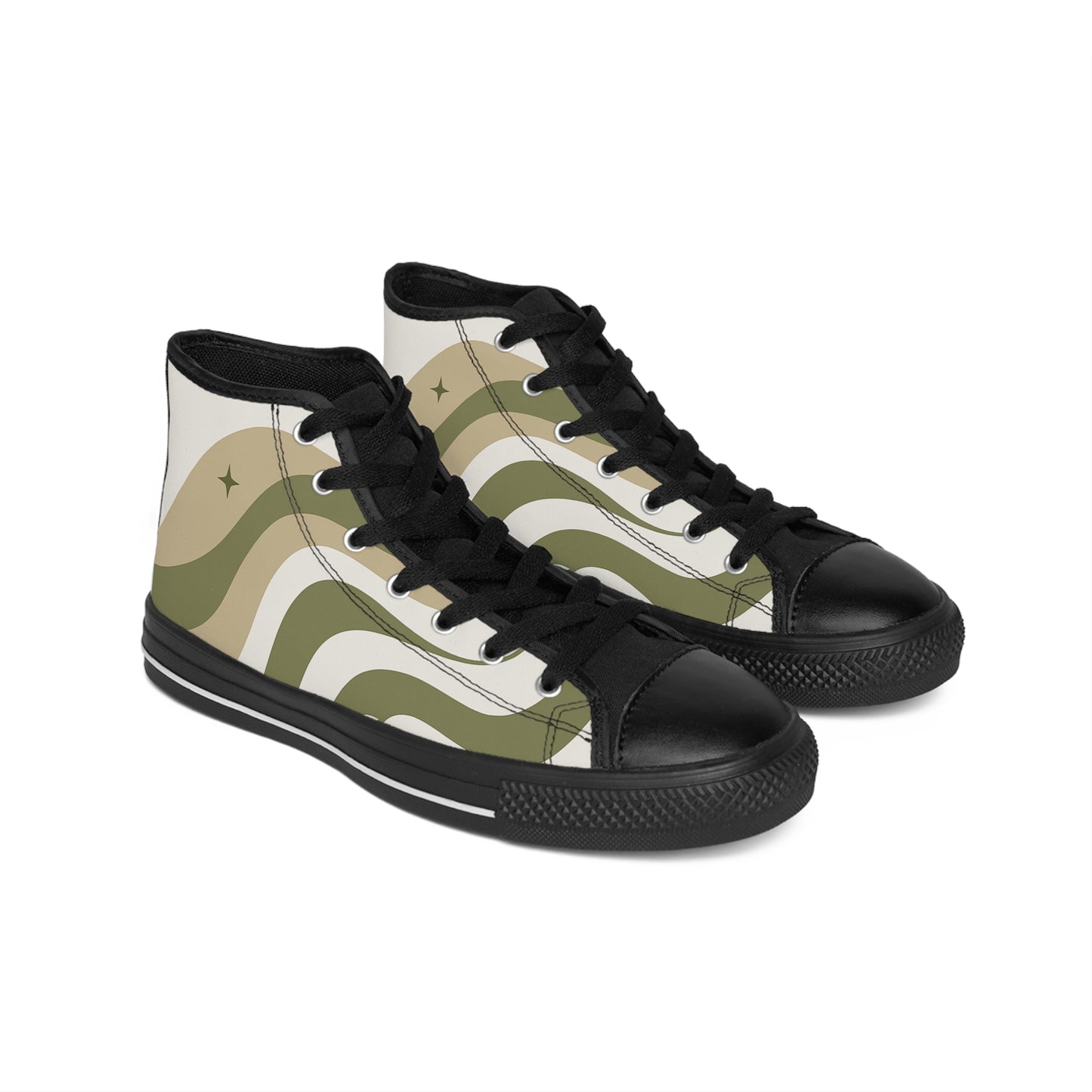 Camouflage Wave Sneakers - Stylish High-Top Casual Shoes for Men, Trendy Footwear[...]