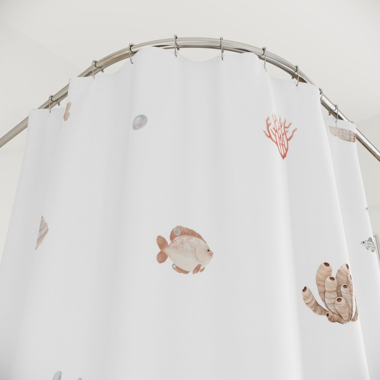 Ocean-Themed Shower Curtain, Nautical Bathroom Decor, Coastal Home Accessories, Underwater Design, Gift for Beach Lovers