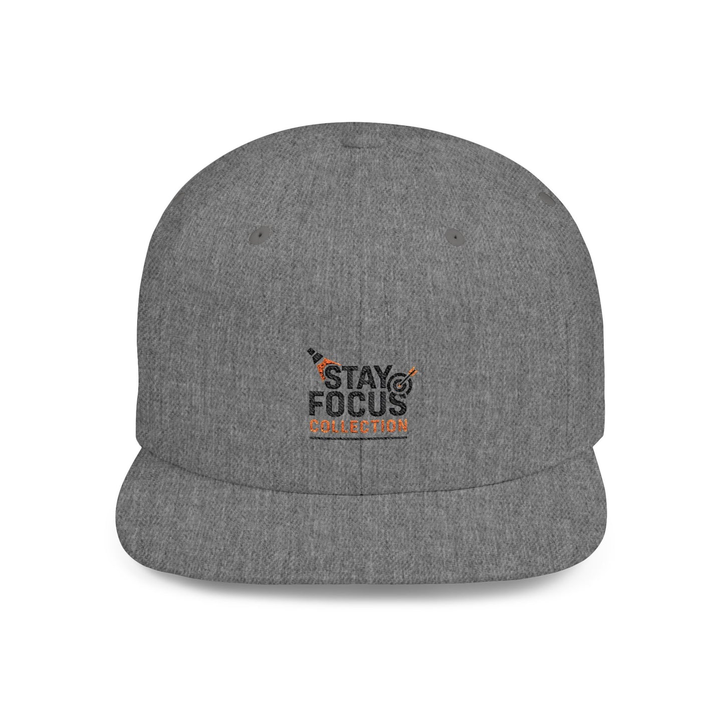 Stay Focus Snapback Hat, Adjustable Flat Bill Cap, Casual Style, Unique Gift for Him/Her, Perfect for Everyday Wear, Sports, Festivals