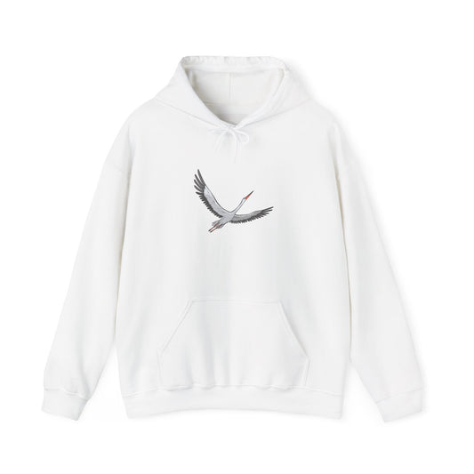 Soaring Elegance Hoodie, Unisex Sweatshirt, Bird Design, Cozy Layer, Nature Lover Gift, Relaxed Fashion