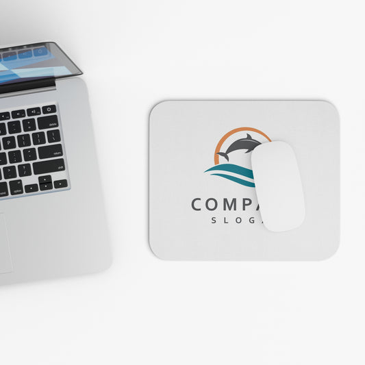 Custom Dolphin Logo Mouse Pad - Ocean Theme Desk Accessory, Gift for Office Workers, Beach Lovers, Business Promotions, Business Gifts