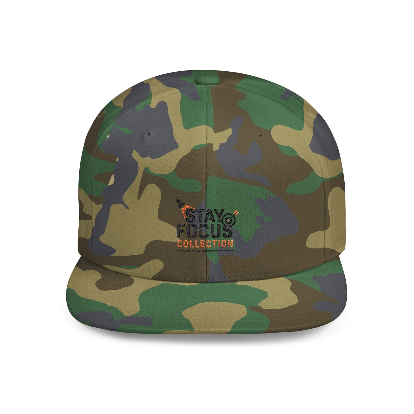 Stay Focus Snapback Hat, Adjustable Flat Bill Cap, Casual Style, Unique Gift for Him/Her, Perfect for Everyday Wear, Sports, Festivals